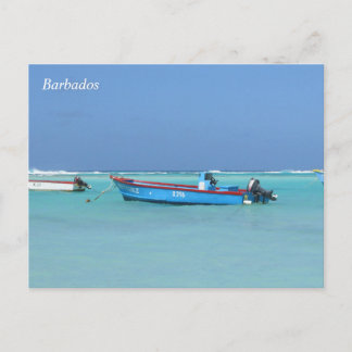 Barbados Ocean Boats Postcard