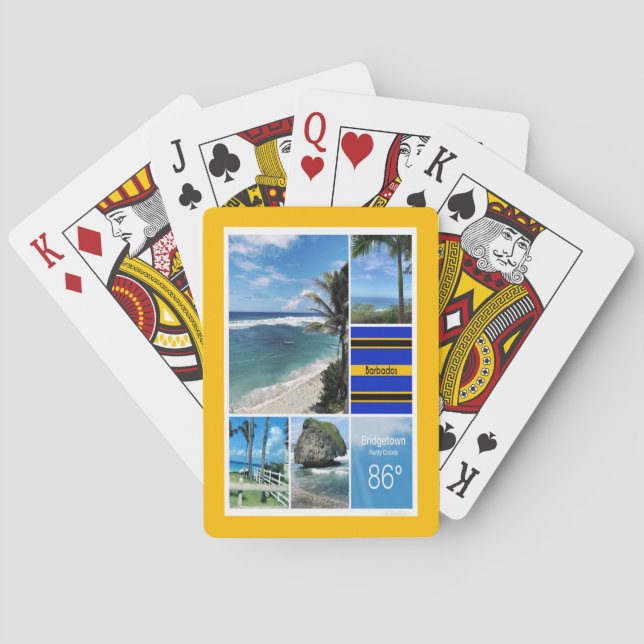 Barbados Ocean Views Poker Cards (Back)