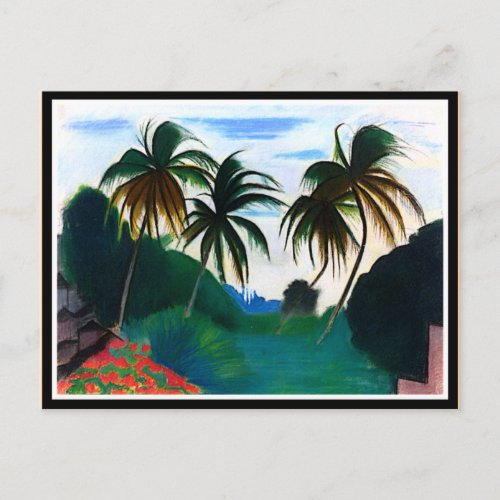 Barbados painting by Joseph Stella Postcard