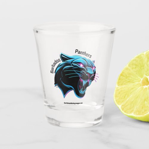 Barbados Panthers of the CaribbeanHockeyLeaguecom Shot Glass