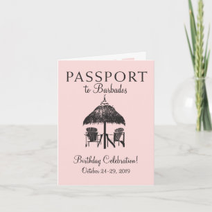 Barbados Passport Birthday Invitation