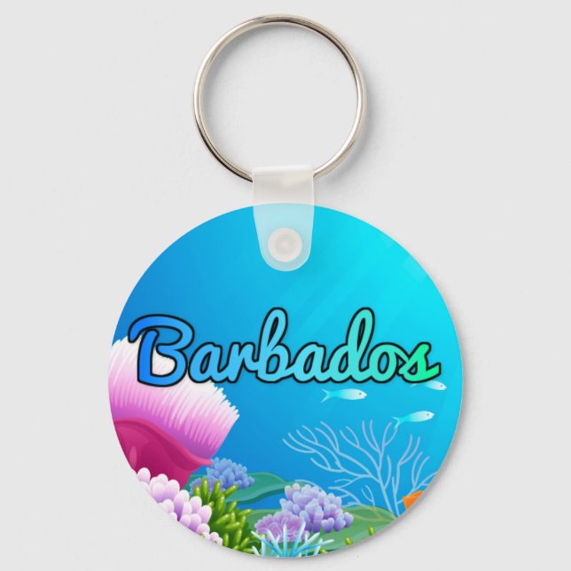 Barbados reef keychain (Front)