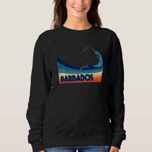 Barbados Retro Surf Sailing  Fishing Vacation Sweatshirt