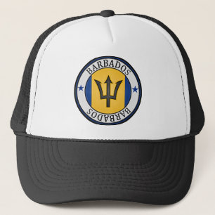 Barbados Round Emblem Trucker Hat
