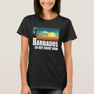 Barbados so hot right now Retro Travel Beach Vaca T-Shirt