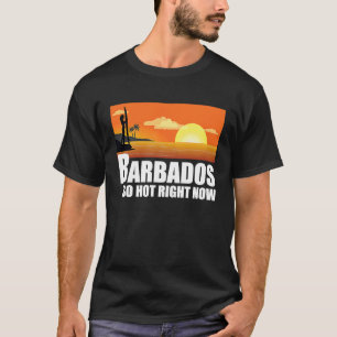 Barbados so hot right now Retro Travel Beach Vacat T-Shirt