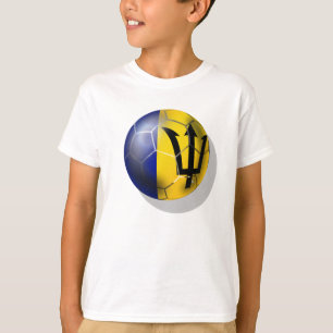 Barbados soccer football ball Bajan flag T-Shirt