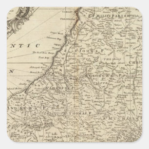 Barbados Square Sticker