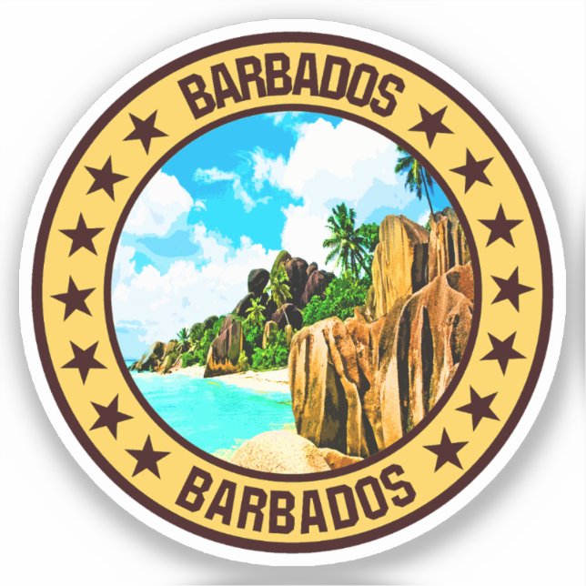 Barbados                                           sticker (Front)