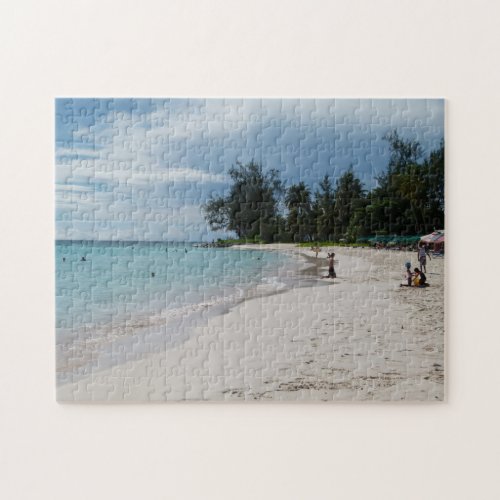 Barbados Sunny Beach Scene Jigsaw Puzzle
