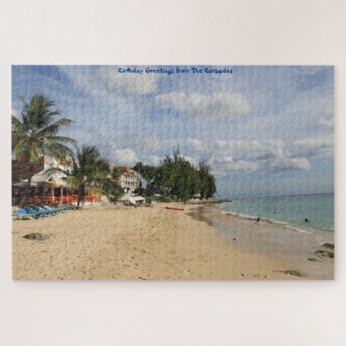 Barbados Sunny Beach Scene Jigsaw Puzzle