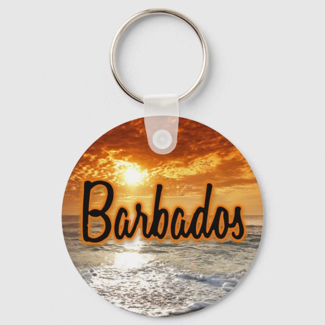 Barbados sunset keychain (Front)