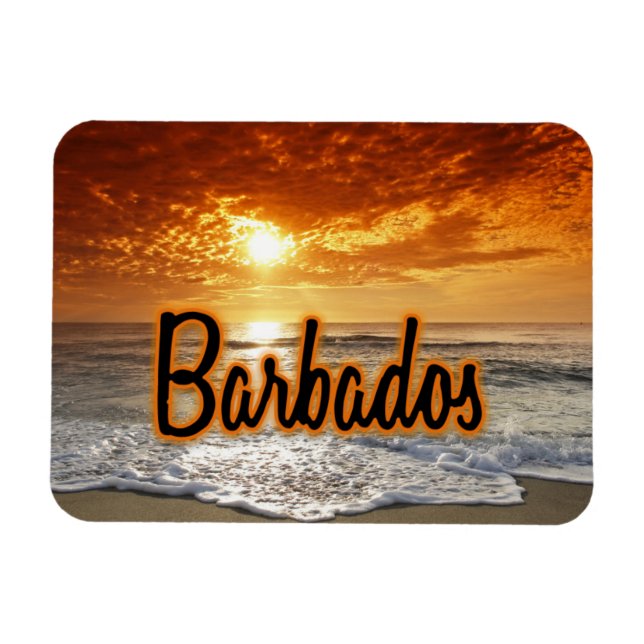 Barbados sunset magnet (Horizontal)