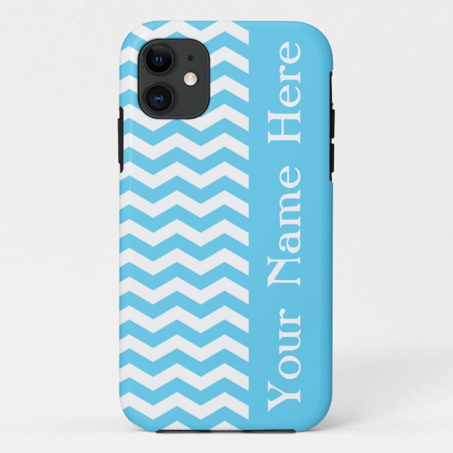 Barbados Surf Wave Chevron with name Case-Mate iPhone Case (Back)