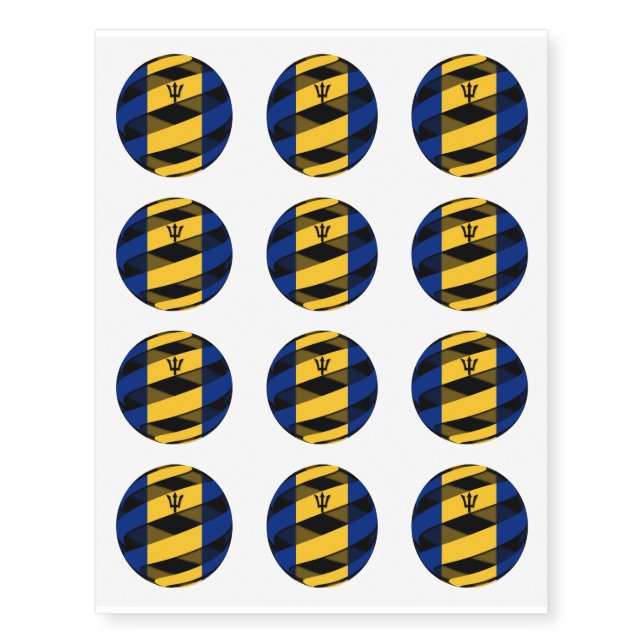 Barbados Temporary Tattoos (Front)