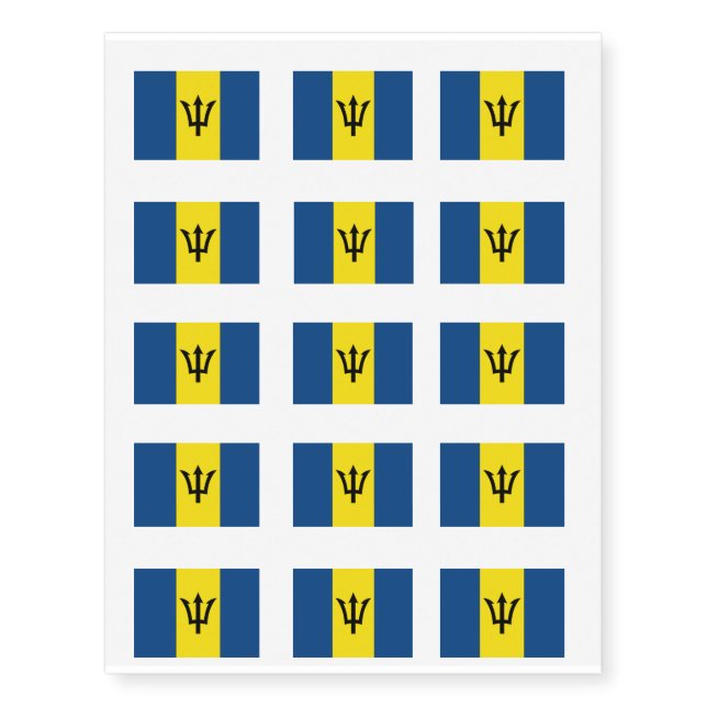 Barbados Temporary Tattoos (Front)