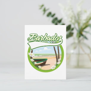 Barbados Travel logo Invitation Postcard
