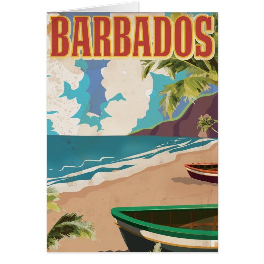 Barbados travel poster cards (Front)