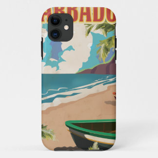 Barbados travel poster iPhone 11 case