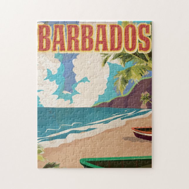 Barbados travel poster jigsaw puzzle (Vertical)