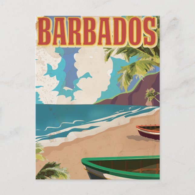 Barbados travel poster postcard (Front)