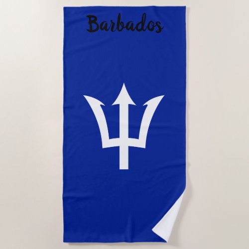 Barbados Trident blue Beach Towel