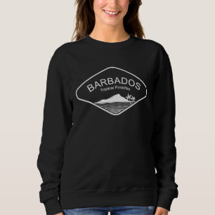 Barbados Tropics Beach Palm Caribbean Island  Souv Sweatshirt
