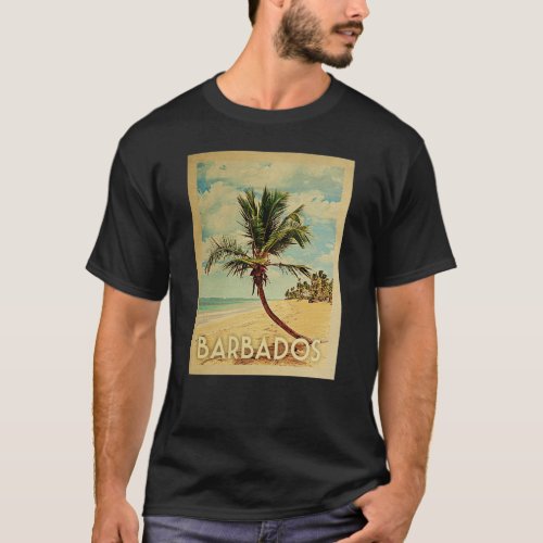 Barbados Vintage Travel T_shirt _ Beach