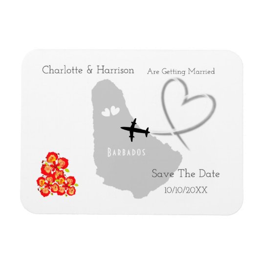 Barbados Wedding Destination Save The Date Magnet Zazzle Com