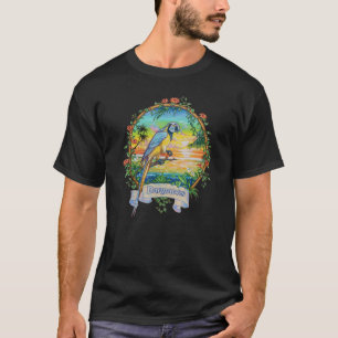 Barbados West Indies Vintage Tropical Parrot Vacat T-Shirt