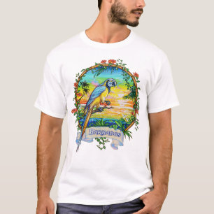 Barbados West Indies Vintage Tropical Parrot Vacat T-Shirt