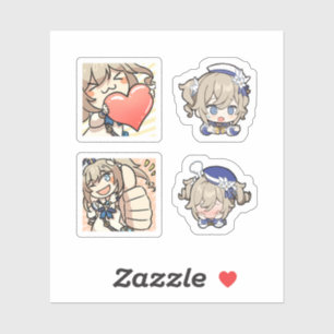 Barbara Genshin Impact 4 Pack Sticker Sheet