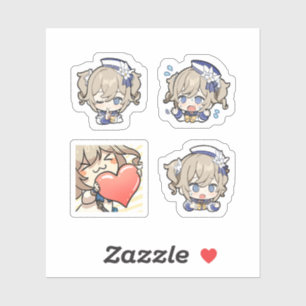 Barbara Genshin Impact 4 Pack Sticker Sheet Extra