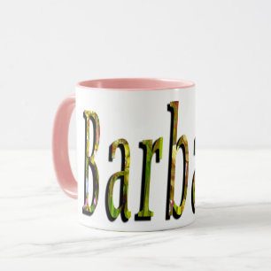 Barbara, Girls Name Logo, Mug