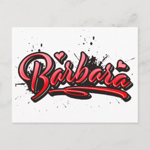 Barbara Heart Splash Graffiti Postkarte Postcard