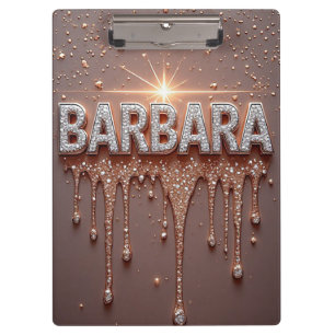 Barbara Name Elegant Custom Gift for Work & Study Clipboard