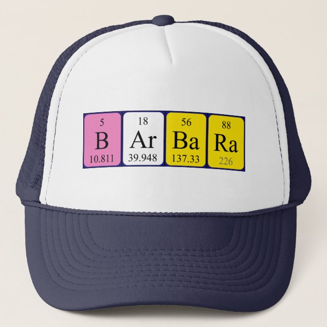 Barbara periodic table name hat (Front)
