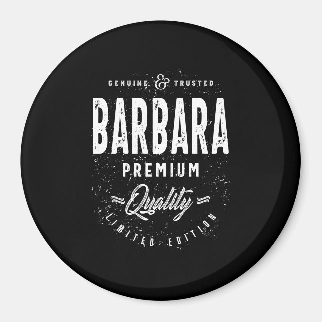 Barbara Personalized Name Birthday Gift Magnet (Front)