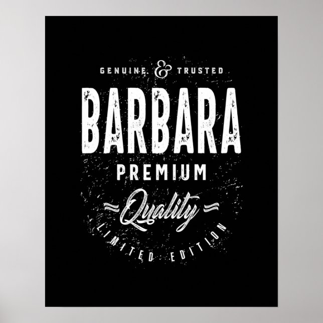 Barbara Personalized Name Birthday Gift Poster (Front)