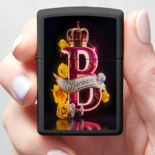 Barbara Royal B With Roses Zippo Lighter