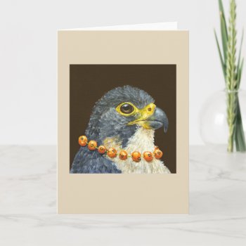 Barbara The Peregrine Falcon Greeting Card by vickisawyer at Zazzle