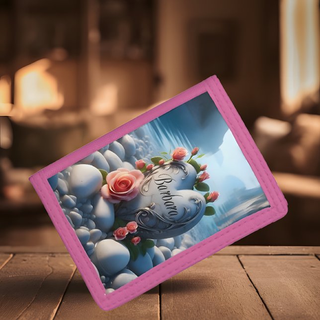 Barbara's Heart by the Lake Trifold Wallet (Creator Uploaded)