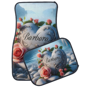 Barbara's Heart by the Shore Car Floor Mat