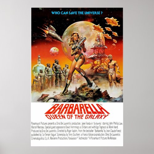 Barbarella  Queen Of The Galaxy  1968  Who Can Sav Poster