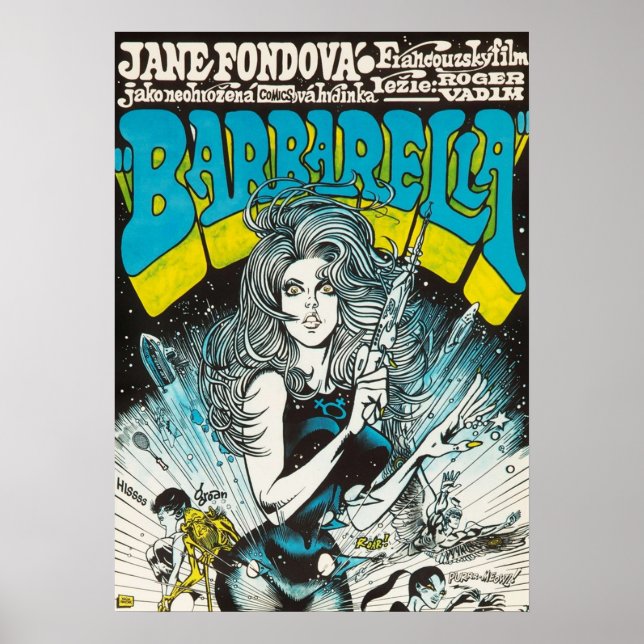 Barbarella Vintage Czech Movie Poster (Front)