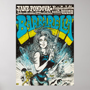 Barbarella Vintage Czech Movie Poster