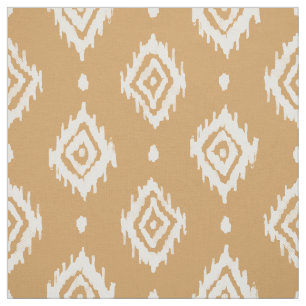 BARBARIAN Boho Ikat Diamond Gold Fabric