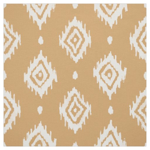 BARBARIAN Boho Ikat Diamond Gold Fabric