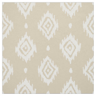 BARBARIAN Boho Ikat Diamond Natural Fabric