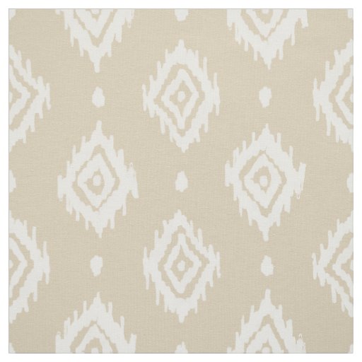 BARBARIAN Boho Ikat Diamond Natural Fabric